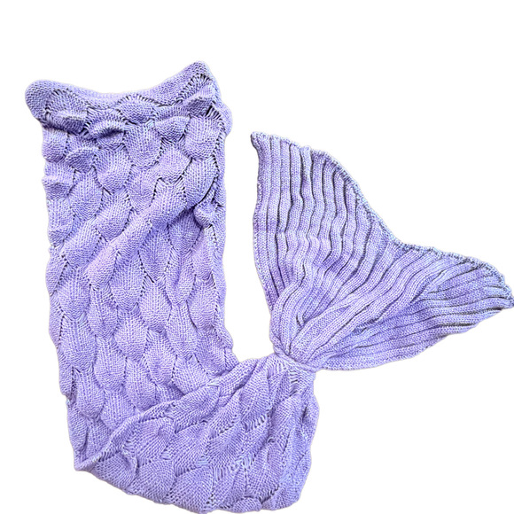 Other Other - Lilac purple crochet mermaid tail wearable blanket mermaid sleeping bag medium